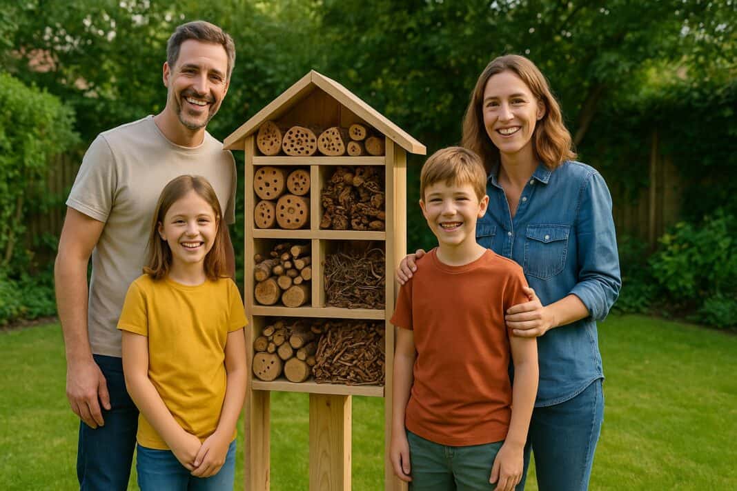 Familienstolz im Grünen – unser erstes Insektenhotel ist fertig!