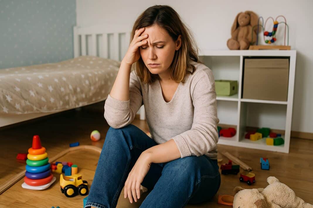 Wenn der Alltag zu laut wird – ein stiller Moment mitten im Kinderchaos.