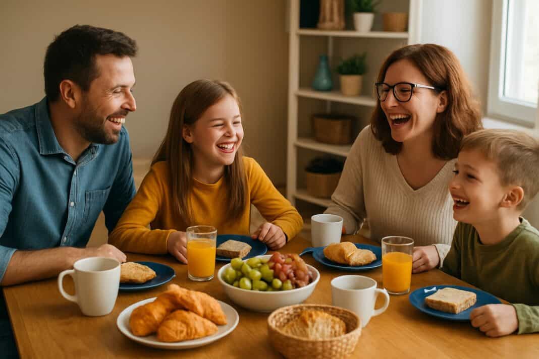 Ein Sonntag voller Lachen – gemeinsam am Frühstückstisch, ganz ohne Technik, ganz bei sich.