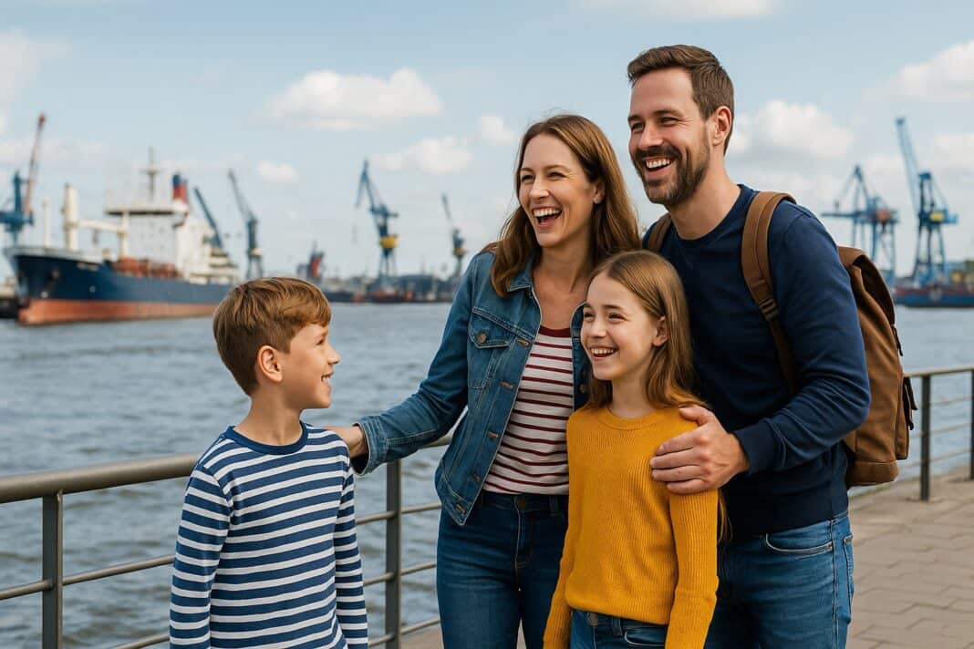 Familienzeit im Hamburger Hafen – zwischen Schiffen, Kränen und ganz viel Lachen